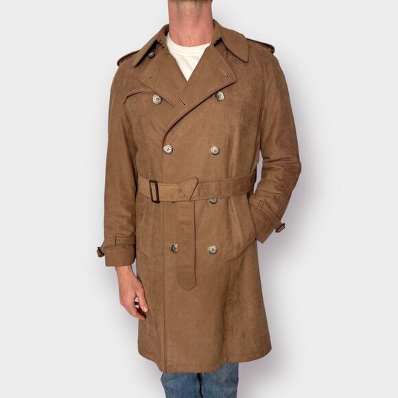 80s Botany 500 Tan Trench Size‎ 40 - Picture 1 of 5
